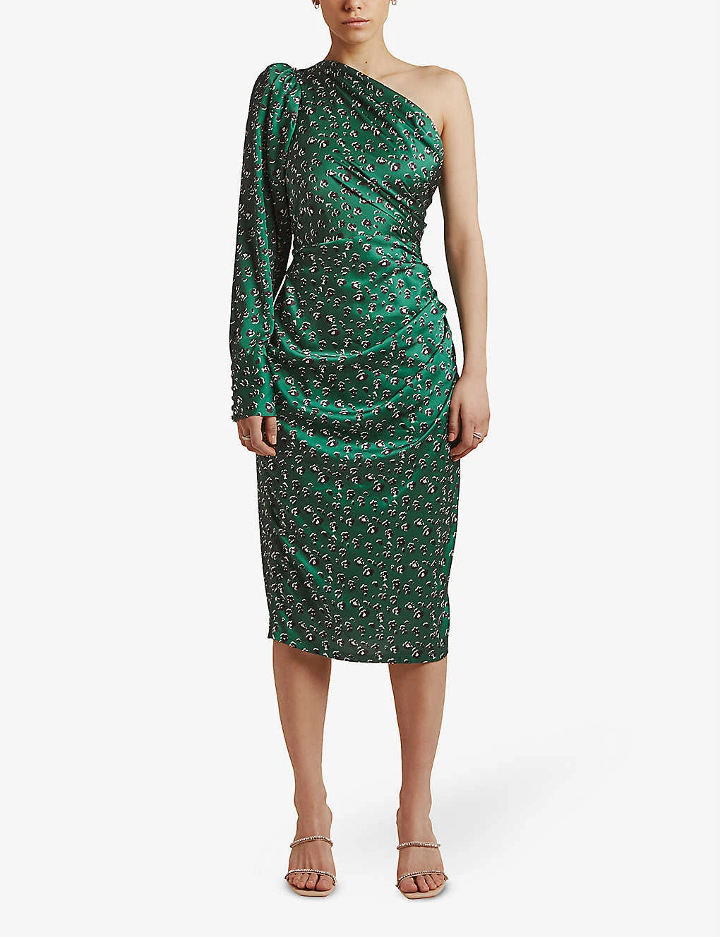 By Malina Anne Leopard-print Satin Midi Dress 2 By Malina Anne Leopard-print Satin Midi Dress - Image 2