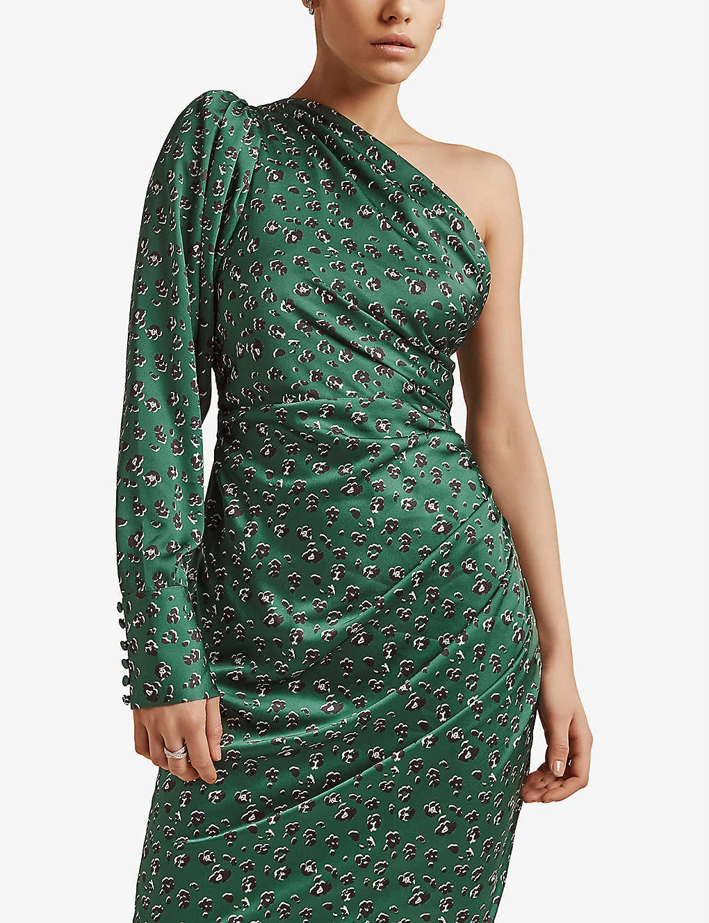 By Malina Anne Leopard-print Satin Midi Dress 3 By Malina Anne Leopard-print Satin Midi Dress - Image 3