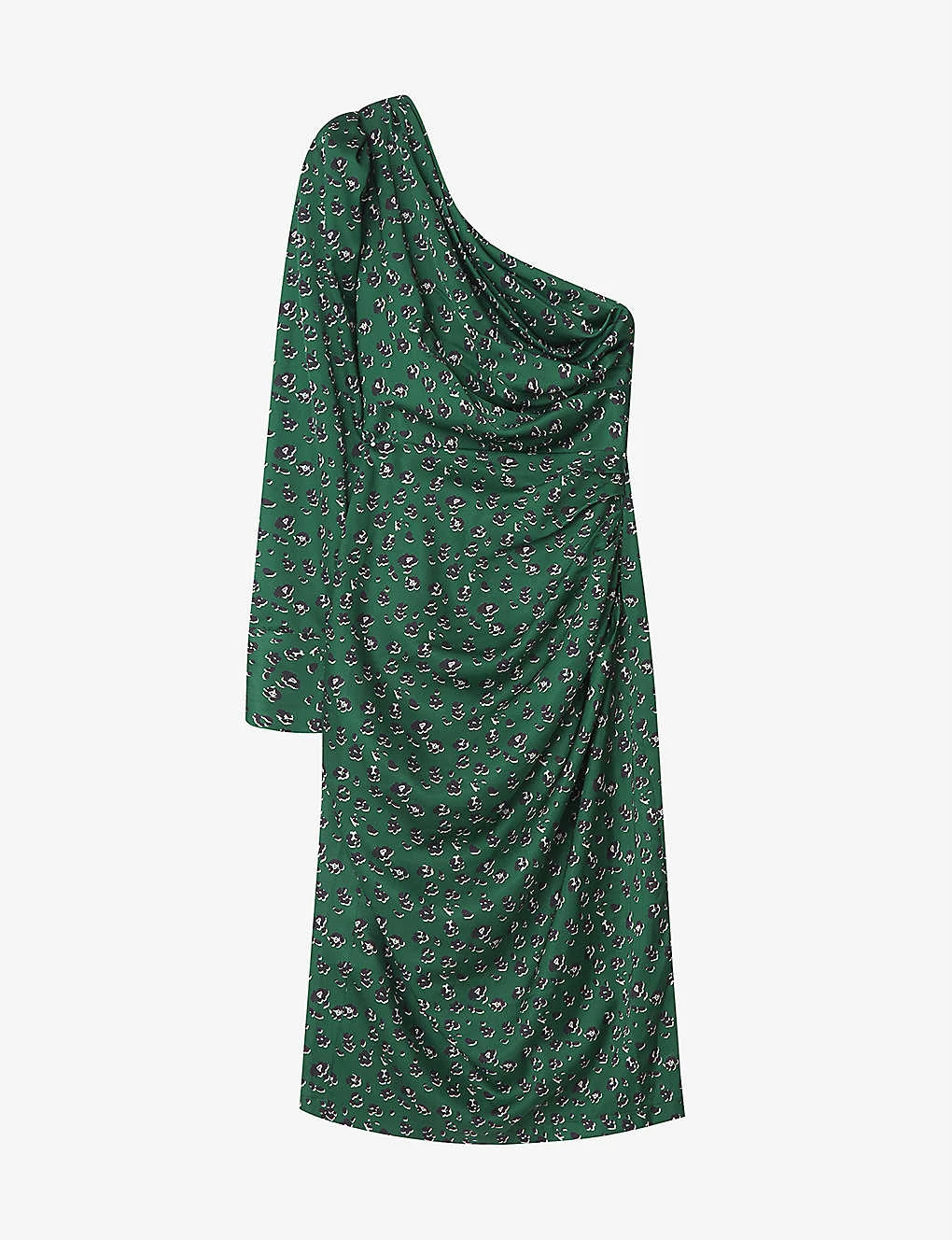 By Malina Anne Leopard-print Satin Midi Dress 1 By Malina Anne Leopard-print Satin Midi Dress