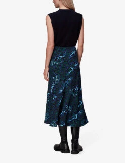 Whistles Night Cat Leopard-print Woven Midi Skirt -Reis Clothing Shop R04057353 MULTICOLOURED ALT03
