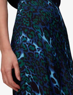 Whistles Night Cat Leopard-print Woven Midi Skirt -Reis Clothing Shop R04057353 MULTICOLOURED ALT04
