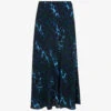 Whistles Night Cat Leopard-print Woven Midi Skirt