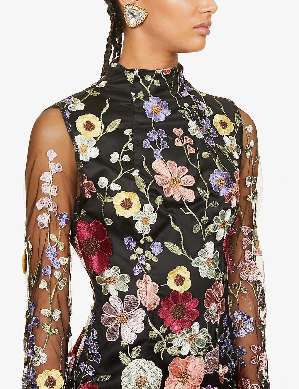 Maeva Floral-embroidered Woven Mini Dress 5 Maeva Floral-embroidered Woven Mini Dress - Image 5