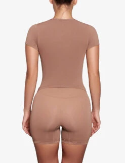 Smoothing Slim-fit Stretch-woven T-shirt -Reis Clothing Shop R04061706 SIENNA ALT03