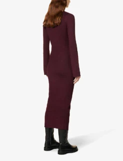 Shani Cut-out Stretch-knit Dress -Reis Clothing Shop R04063616 WINE ALT03