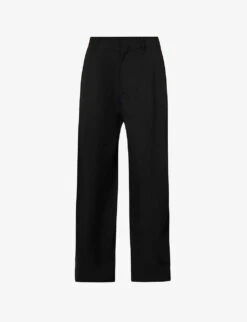 Bottega Veneta Wide-leg Mid-rise Wool Trousers