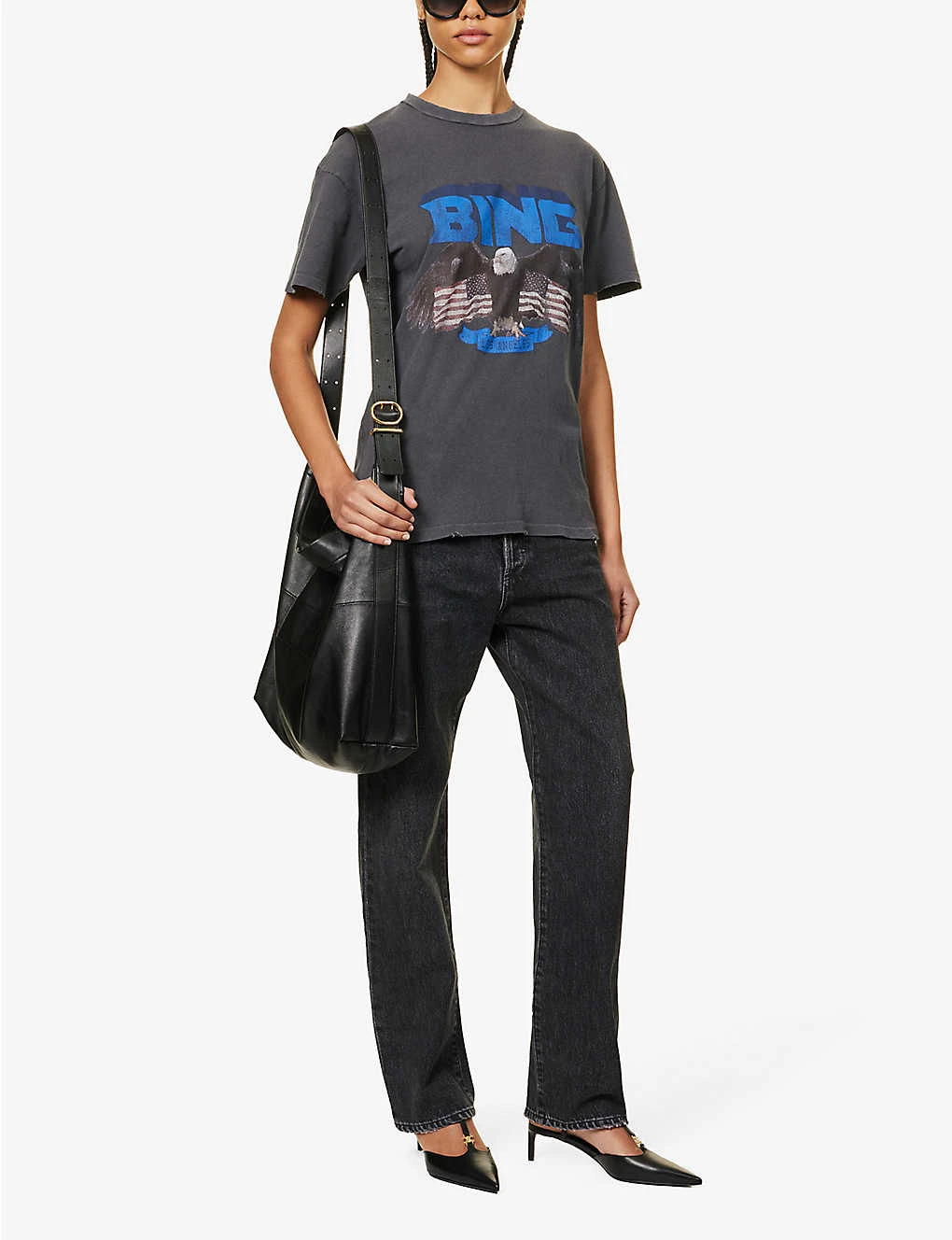 ANINE BING Vintage Logo-print Organic-cotton T-shirt 2 ANINE BING Vintage Logo-print Organic-cotton T-shirt - Image 2