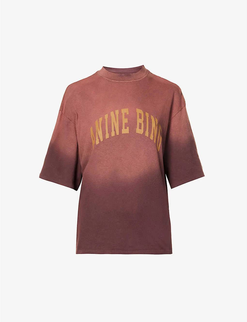 ANINE BING Avi Faded-wash Organic-cotton T-shirt 1 ANINE BING Avi Faded-wash Organic-cotton T-shirt