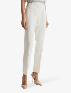 Reiss Ember Slim-leg Woven Trousers -Reis Clothing Shop R04068060 CREAM ALT02