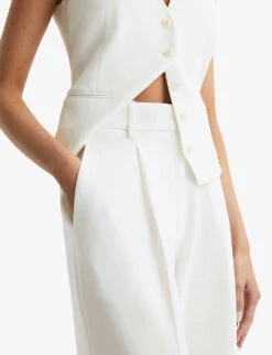 Reiss Ember Slim-leg Woven Trousers -Reis Clothing Shop R04068060 CREAM ALT04