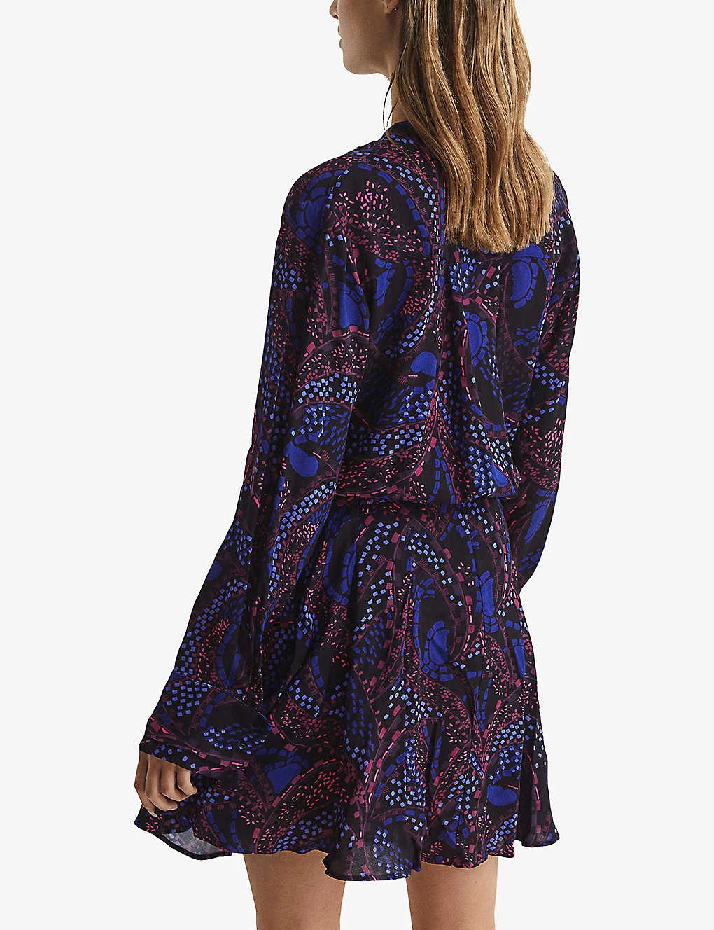 Reiss Sienna Abstract-motif Woven Mini Dress 4 Reiss Sienna Abstract-motif Woven Mini Dress - Image 4