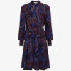 Reiss Sienna Abstract-motif Woven Mini Dress