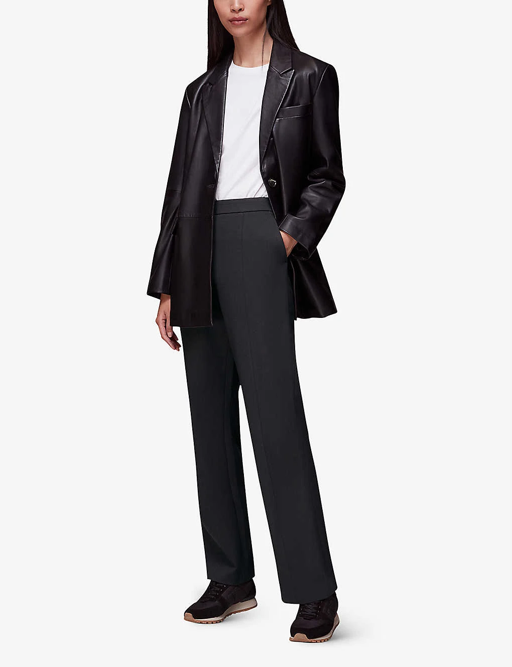 Whistles Slim-leg Ponte Woven Trousers 2 Whistles Slim-leg Ponte Woven Trousers - Image 2