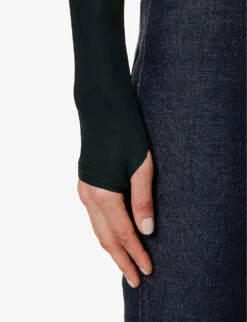 ALAIA Sheer Slim-fit Stretch-woven Body -Reis Clothing Shop R04076349 VERTFONCE ALT04