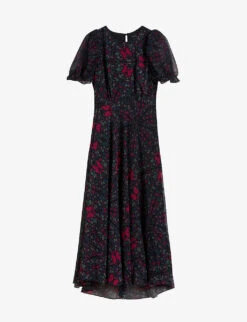 Ted Baker Daniaa Butterfly-print Woven Midi Dress