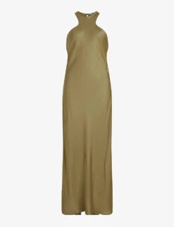 AllSaints Betina Racerback Satin Maxi Dress