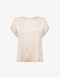 Reiss Helen Relaxed-fit Stretch-silk T-shirt