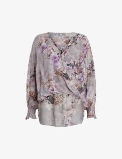 AllSaints Penny Lucia Floral-print Woven Top