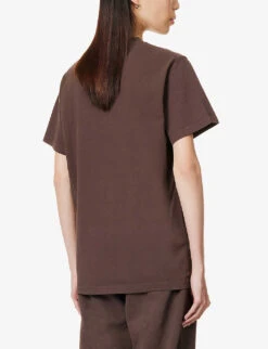 Fitness & Health Club Logo-embellished Cotton-jersey T-shirt -Reis Clothing Shop R04090227 CHOCOLATEWHITE ALT03