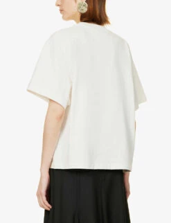 Jil Sander Logo-print Relaxed-fit Cotton T-shirt -Reis Clothing Shop R04092784 NATURAL ALT03
