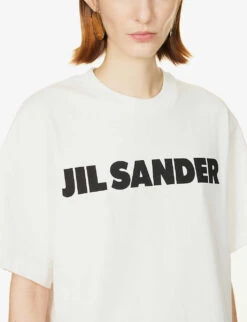 Jil Sander Logo-print Relaxed-fit Cotton T-shirt -Reis Clothing Shop R04092784 NATURAL ALT04