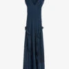 Ted Baker Laurae Ruffled Metallic-woven Maxi Dress