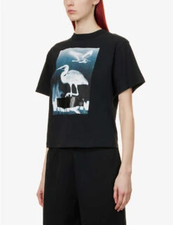 Censored Graphic-print Cotton T-shirt -Reis Clothing Shop R04093527 BLACKWHITE ALT02