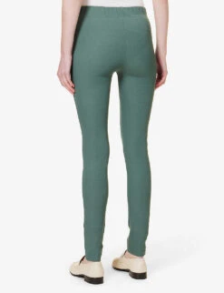 Joseph High-rise Slim-fit Stretch-woven Leggings -Reis Clothing Shop R04095194 DARKSAGE ALT03