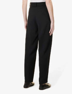Joseph Drew Tapered-leg High-rise Stretch-woven Trousers 8 Joseph Drew Tapered-leg High-rise Stretch-woven Trousers -Reis Clothing Shop R04095198 BLACK ALT03