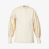 Joseph Ampton Pleated-sleeves Cotton Blouse