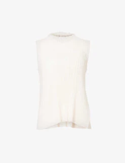 Mellow Pleated Sleeveless Regular-fit Knitted Top
