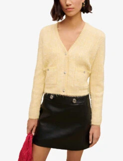 Maje Jianou Leather Mini Skirt -Reis Clothing Shop R04101852 NOIRGRIS ALT02