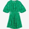 Maje Annick Paisley-embroidered Cotton Mini Dress