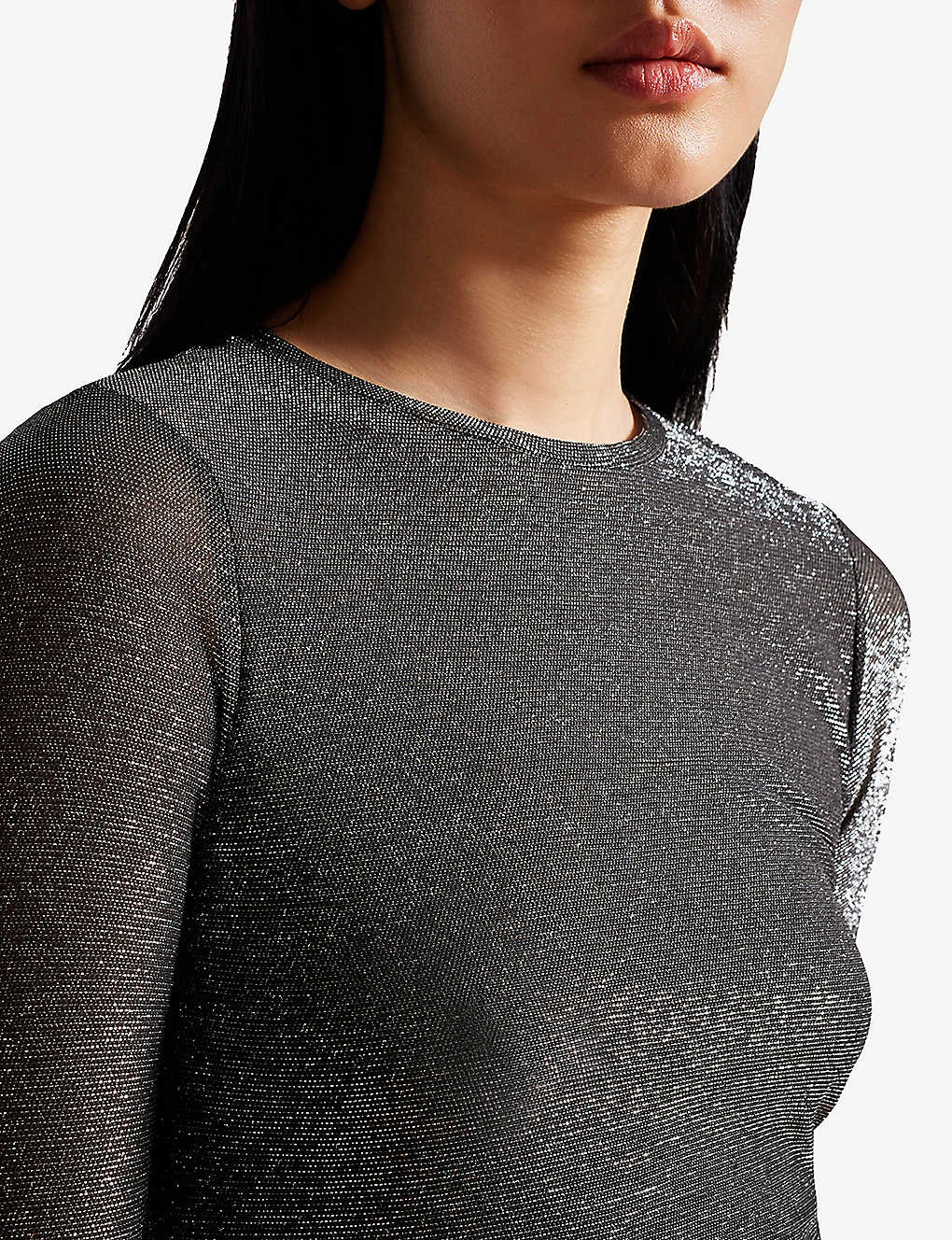 Ted Baker Genini Shimmery Slim-fit Woven Top 5 Ted Baker Genini Shimmery Slim-fit Woven Top - Image 5