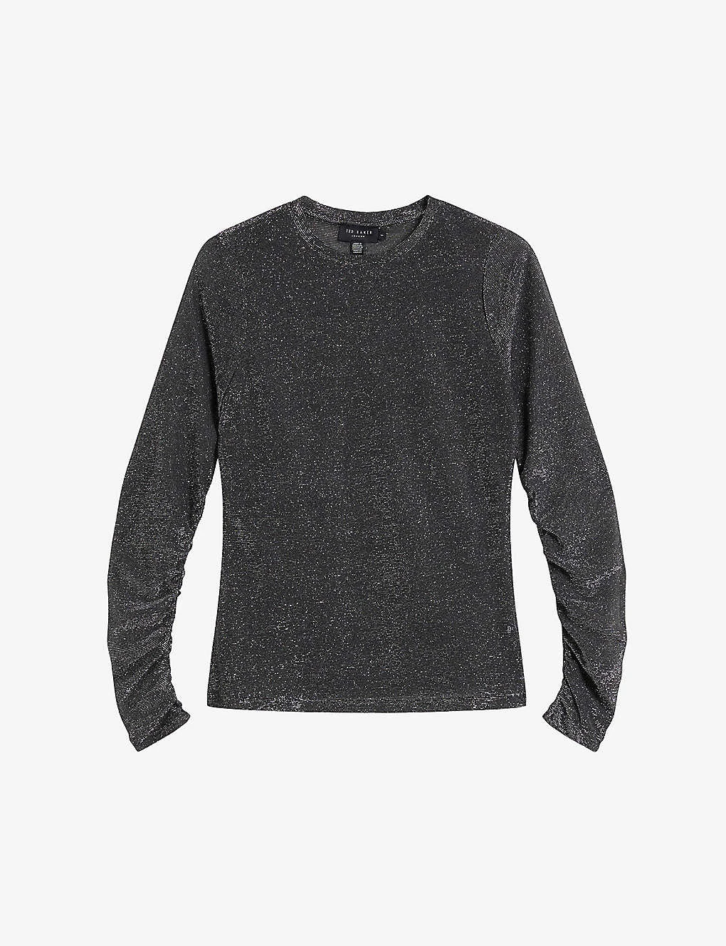 Ted Baker Genini Shimmery Slim-fit Woven Top 1 Ted Baker Genini Shimmery Slim-fit Woven Top