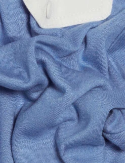 CLAUDIE PIERLOT Tavi Contrast-panel Cotton-blend Polo Shirt -Reis Clothing Shop R04103323 BLEUS ALT04