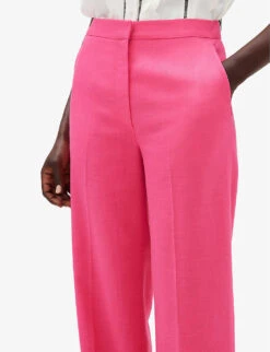 CLAUDIE PIERLOT Pisto Straight-leg Stretch-woven Trousers -Reis Clothing Shop R04103359 ROSES ALT04