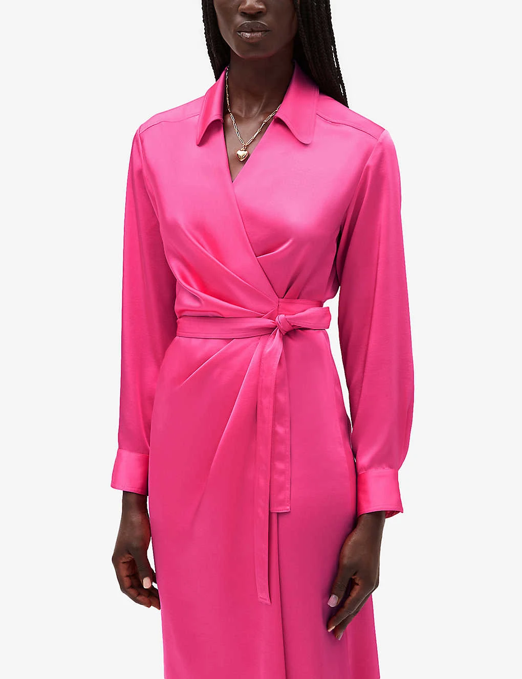 CLAUDIE PIERLOT Raquela Wrap-style Satin Dress 5 CLAUDIE PIERLOT Raquela Wrap-style Satin Dress - Image 5