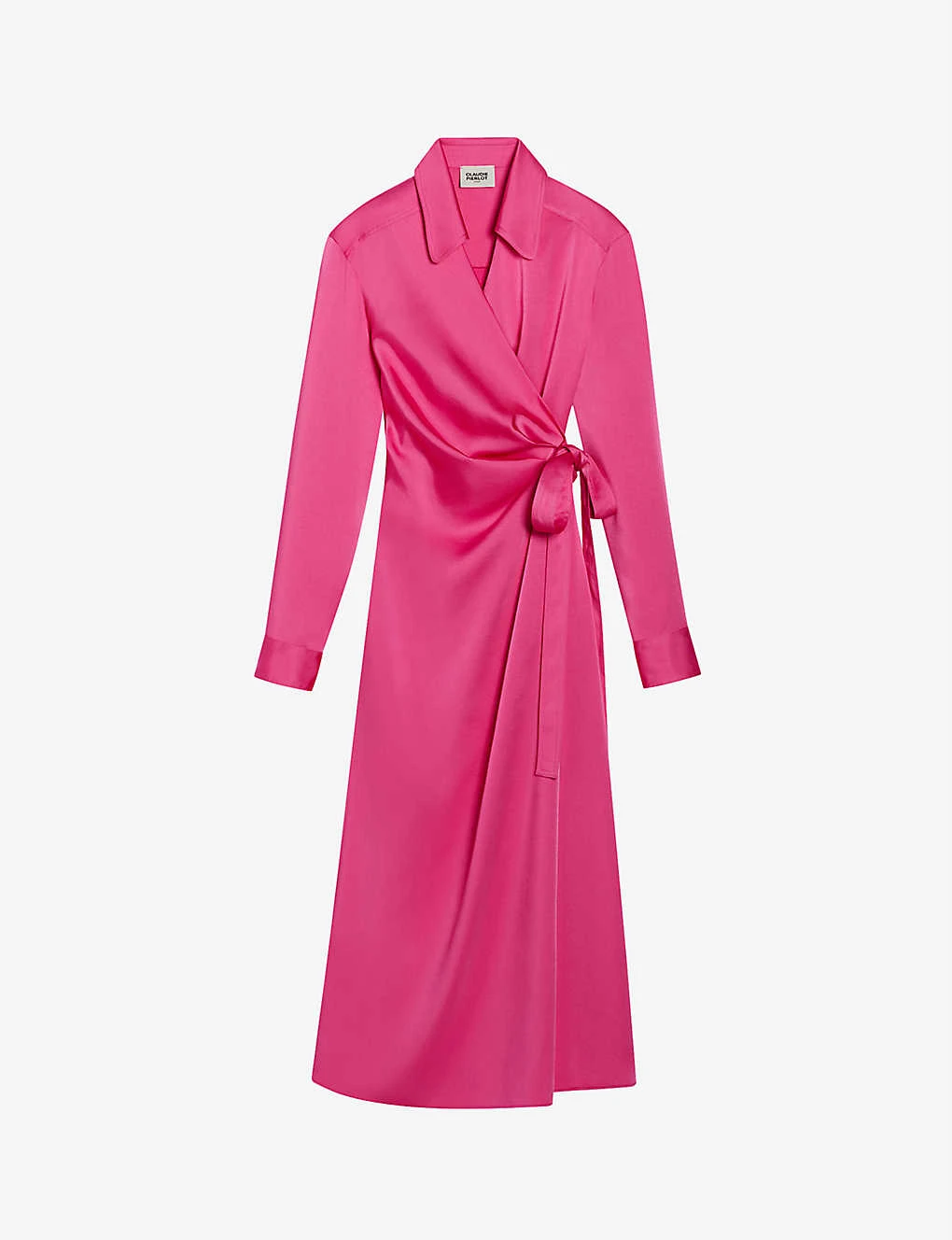 CLAUDIE PIERLOT Raquela Wrap-style Satin Dress 1 CLAUDIE PIERLOT Raquela Wrap-style Satin Dress