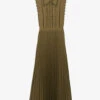 CLAUDIE PIERLOT Respect Scalloped-trim Woven Maxi Dress