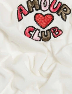 CLAUDIE PIERLOT Amour Club Cotton-jersey T-shirt 9 CLAUDIE PIERLOT Amour Club Cotton-jersey T-shirt -Reis Clothing Shop R04103369 NATURELS ALT04