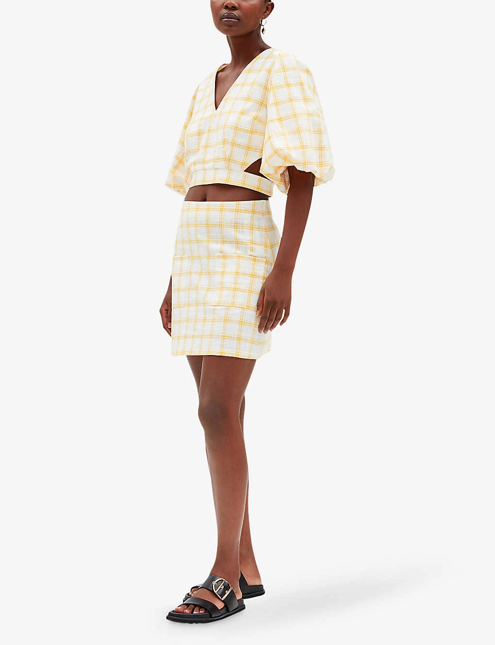 CLAUDIE PIERLOT Check-pattern Patch Pocket Cotton Mini Skirt 2 CLAUDIE PIERLOT Check-pattern Patch Pocket Cotton Mini Skirt - Image 2