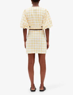 CLAUDIE PIERLOT Check-pattern Patch Pocket Cotton Mini Skirt 8 CLAUDIE PIERLOT Check-pattern Patch Pocket Cotton Mini Skirt -Reis Clothing Shop R04103461 DIVERS ALT03