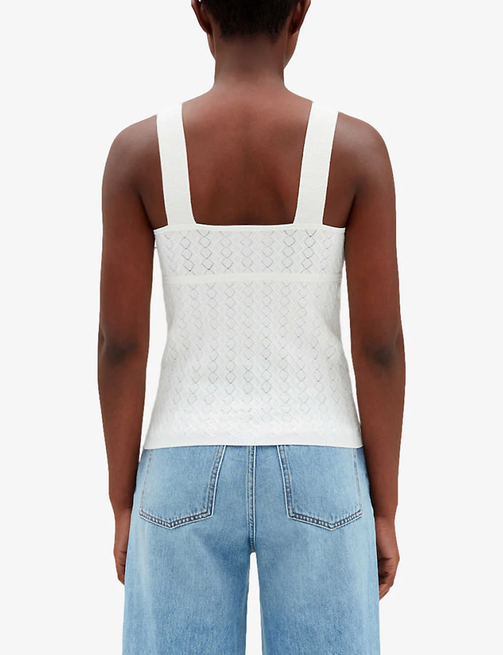 CLAUDIE PIERLOT Cut-out Embroidered Knitted Top 4 CLAUDIE PIERLOT Cut-out Embroidered Knitted Top - Image 4