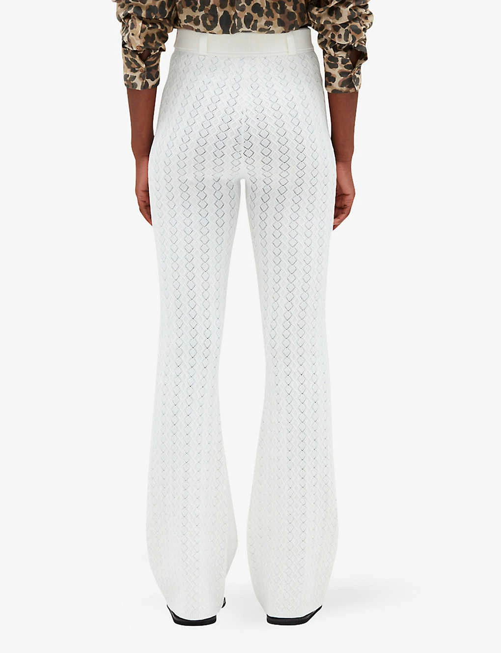 CLAUDIE PIERLOT Maliba Openwork-stitch Belted Knitted Trousers 4 CLAUDIE PIERLOT Maliba Openwork-stitch Belted Knitted Trousers - Image 4