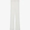 CLAUDIE PIERLOT Maliba Openwork-stitch Belted Knitted Trousers