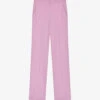 Maje Pressed-crease Straight-leg Mid-rise Stretch-woven Trousers