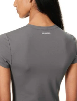 Fitted Logo-print Stretch-woven T-shirt -Reis Clothing Shop R04104651 DARKGREY ALT04