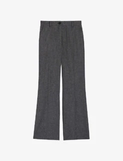 CLAUDIE PIERLOT Please Flared Wool-blend Trousers