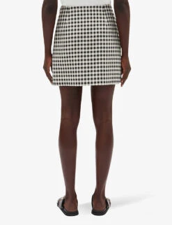 CLAUDIE PIERLOT Seine Gingham Check Woven Mini Skirt 9 CLAUDIE PIERLOT Seine Gingham Check Woven Mini Skirt -Reis Clothing Shop R04104817 DIVERS ALT03